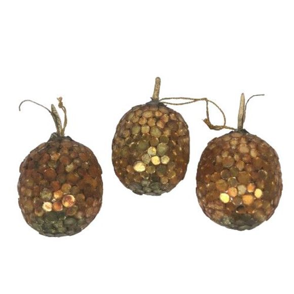 VTG Mosaic Glass Tile Pomegranate Christmas Tree Ornaments Lot 3 Multi-color Set - Picture 3 of 10